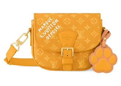Pre-owned Louis Vuitton Men's  Montsouris Messenger In Yellow