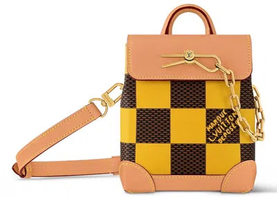 Pre-owned Louis Vuitton Men's  Nano Steamer Damier Pop In Yellow