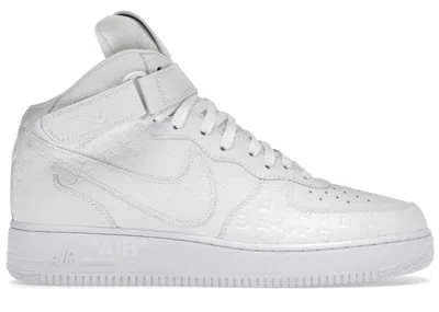 Pre-owned Louis Vuitton Men's  Nike Air Force 1 Mid By Virgil Abloh Sneakers In White