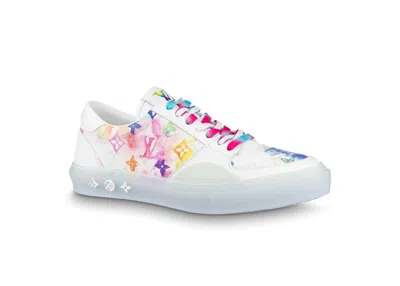 Pre-owned Louis Vuitton Men's  Ollie Monogram Sneakers In White/rainbow