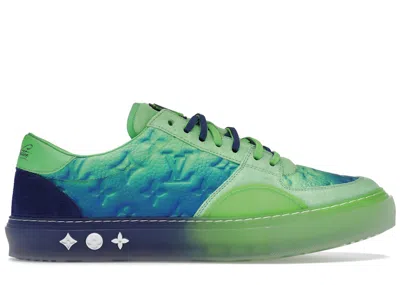 Pre-owned Louis Vuitton Men's  Ollie Richelieu Sneakers In Green/blue/white