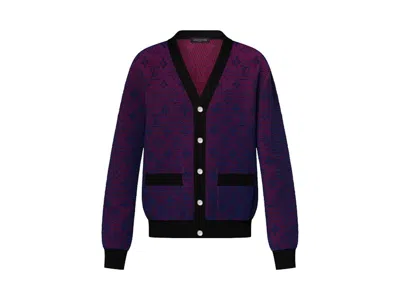Pre-owned Louis Vuitton Men's  Optical Monogram Jacquard Cardigan