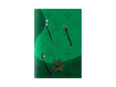Pre-owned Louis Vuitton Men's  Passport Cover In Green