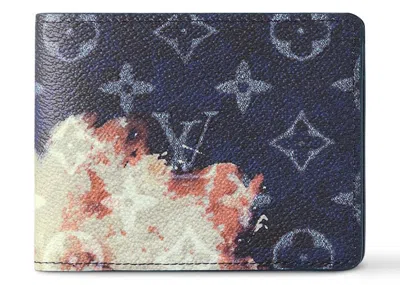 Pre-owned Louis Vuitton Men's  Ple Wallet In Ink Blue