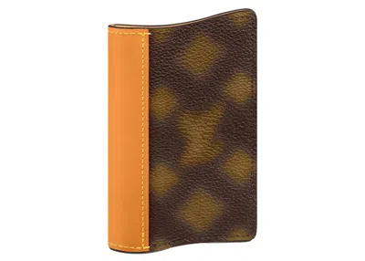 Pre-owned Louis Vuitton Men's  Pocket Organizer Blurry Monogram In Brown