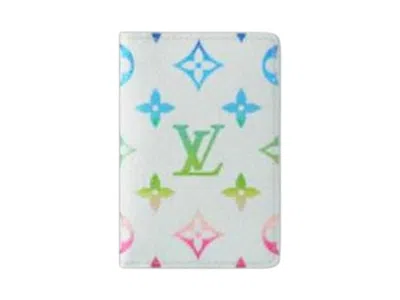 Pre-owned Louis Vuitton Men's  Pocket Organizer In Monogram Iridescent Gradient Grey