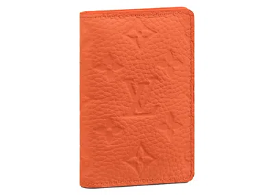 Pre-owned Louis Vuitton Men's  Pocket Organizer In Orange