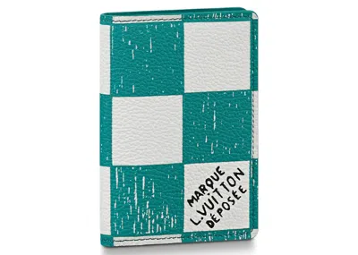 Pre-owned Louis Vuitton Men's  Pocket Organizer In Teal Blue