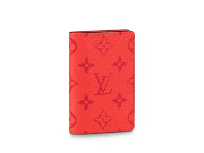 Pre-owned Louis Vuitton Men's  Pocket Organizer Monogram In Red