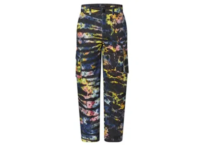 Pre-owned Louis Vuitton Men's  Printed Monogram Tiedye Cargo Denim Pant