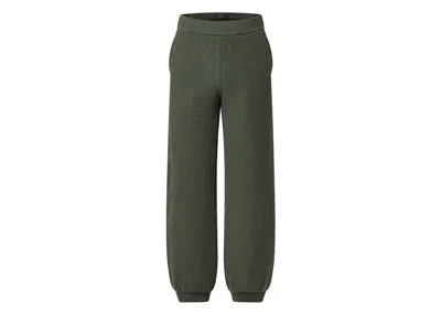 Pre-owned Louis Vuitton Men's  Quilted Textured Wool Pants In Kalamata In Brown
