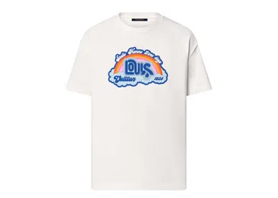 Pre-owned Louis Vuitton Men's  Rainbow Printed T-shirt In Milky White