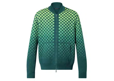 Pre-owned Louis Vuitton Men's  Reversible Damier Track Top In Mallard Blue