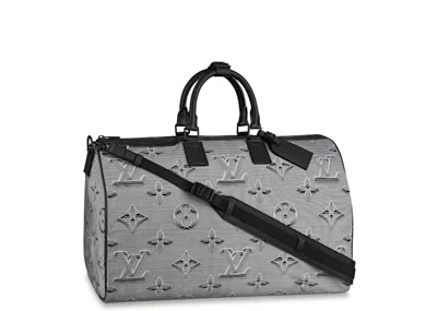 Pre-owned Louis Vuitton Men's  Reversible Keepall Bandouliere Monogram 3d 50 In Rainbow/gray/black