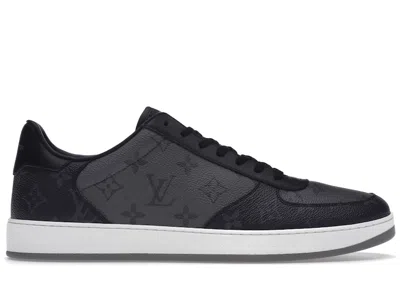 Pre-owned Louis Vuitton Men's  Rivoli Monogram Sneakers In Black