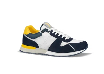 Pre-owned Louis Vuitton Men's  Run Away Trainers Sneakers In Blue/yellow/white In Multi