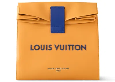 Pre-owned Louis Vuitton Men's  Sandwich Bag In Safran In Orange
