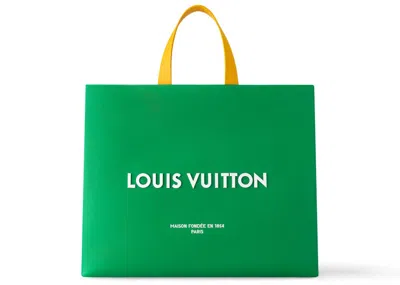 Pre-owned Louis Vuitton Men's  Shopper Tote Mm In Green