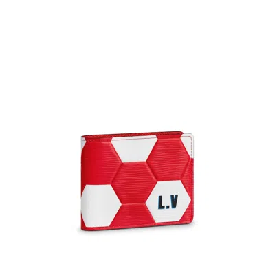 Pre-owned Louis Vuitton Men's  Slender Wallet Hexagonal Fifa World Cup In Rouge In Red