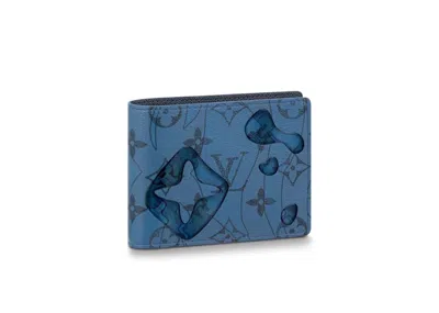 Pre-owned Louis Vuitton Men's  Slender Wallet In Abyss Blue