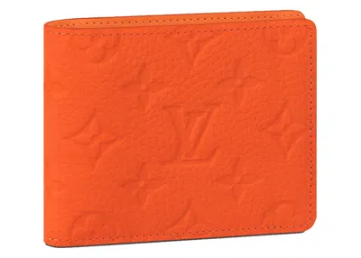 Pre-owned Louis Vuitton Men's  Slender Wallet In Orange