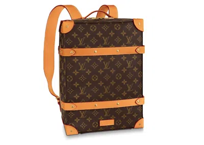 Pre-owned Louis Vuitton Men's  Soft Trunk Backpack Monogram Pm In Brown