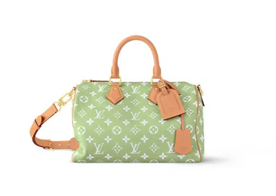 Pre-owned Louis Vuitton Men's  Speedy P9 Bandouliere 30 In Frozen Lime