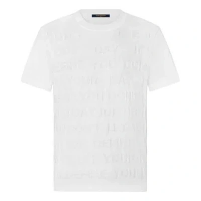 Pre-owned Louis Vuitton Men's  Ss21 Alphabet Short Sleeve White