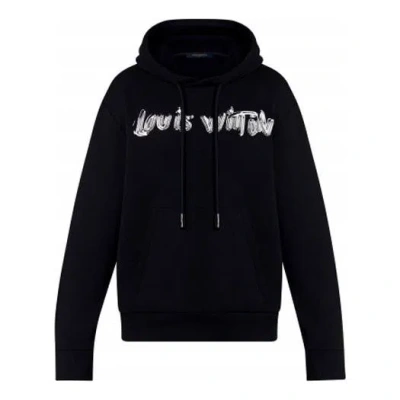 Pre-owned Louis Vuitton Men's  Ss22 Logo Printing Long Sleeves Autumn Black