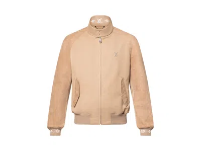 Pre-owned Louis Vuitton Men's  Suede Mix Blouson In Beige