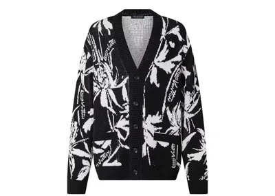 Pre-owned Louis Vuitton Men's  Thistle Jacquard Cardigan In Black