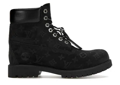 Pre-owned Louis Vuitton Men's  Timberland 6" Ankle Boot Monogram Sneakers In Black