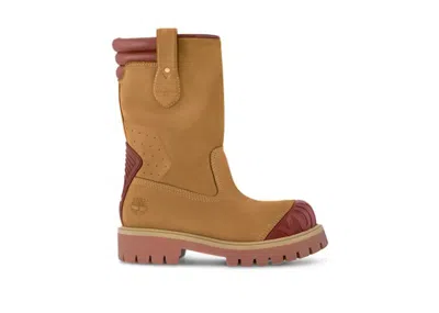 Pre-owned Louis Vuitton Men's  Timberland Mid Boot Sneakers In Wheat In Sand