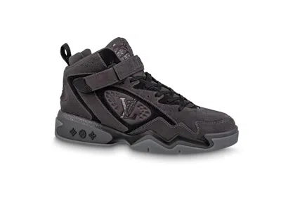 Pre-owned Louis Vuitton Men's  Trainer 2 Gray Sneakers In Grey/black