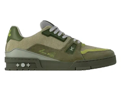 Pre-owned Louis Vuitton Men's  Trainer #54 Sneakers In Green