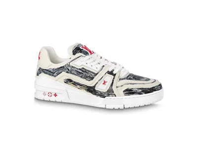 Pre-owned Louis Vuitton Men's  Trainer Colored In Sneakers In White/black