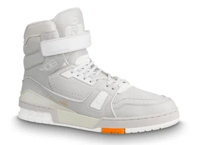 Pre-owned Louis Vuitton Men's  Trainer High Top Sneakers In Grey/white In Multi