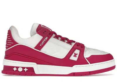 Pre-owned Louis Vuitton Men's  Trainer Low Sneakers In White/fuchsia
