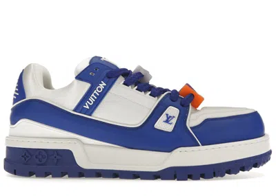 Pre-owned Louis Vuitton Men's  Trainer Maxi Sneakers In Blue/white
