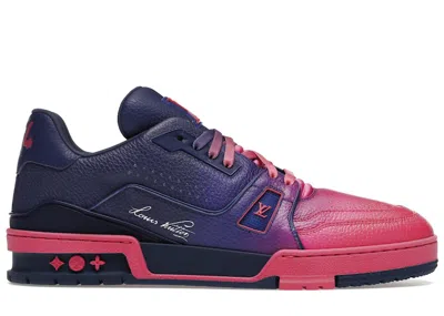 Pre-owned Louis Vuitton Men's  Trainer Ombre Sneakers In Pink/purple/white