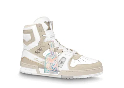 Pre-owned Louis Vuitton Men's  Trainer Sneaker Iridescent Sneakers In White