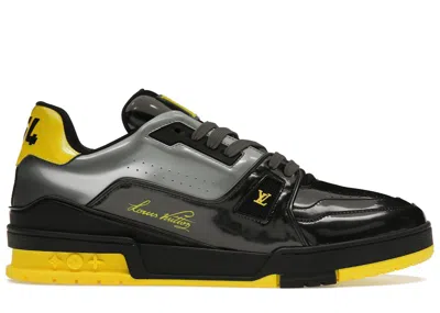 Pre-owned Louis Vuitton Men's  Trainer Sneakers In Grey/black/yellow