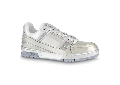 Pre-owned Louis Vuitton Men's  Trainer Sneakers In Silver/white