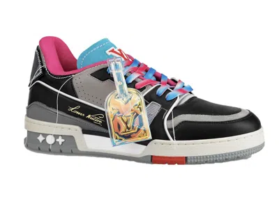 Pre-owned Louis Vuitton Men's  Trainer Ss21 Sneakers In Black/grey/pink