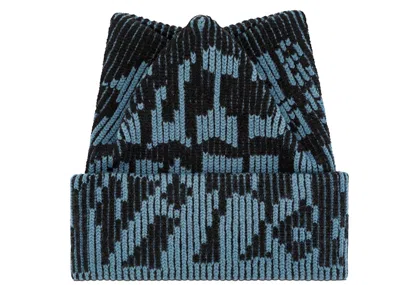 Pre-owned Louis Vuitton Men's  Tricorn Rib Flower Beanie In Citadel Blue