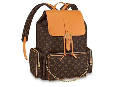 Pre-owned Louis Vuitton Men's  Trio Backpack Monogram In Brown