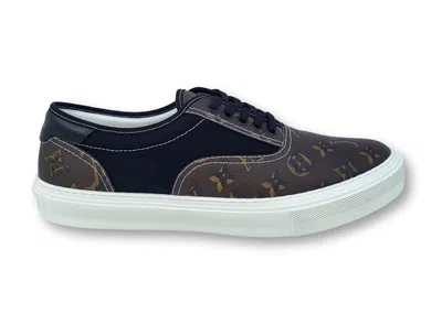 Pre-owned Louis Vuitton Men's  Trocadero Richelieu Black Sneakers In Brown