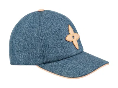 Pre-owned Louis Vuitton Men's  Uptown Denim Cap In Blue