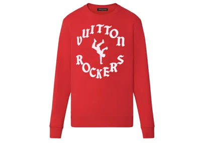 Pre-owned Louis Vuitton Men's  Vuitton Rockers Crewneck Sweatshirt In Rio Red