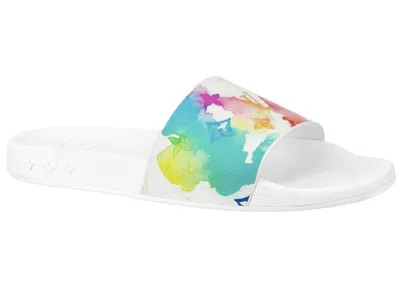 Pre-owned Louis Vuitton Men's  Waterfront Mule Water Sneakers In White